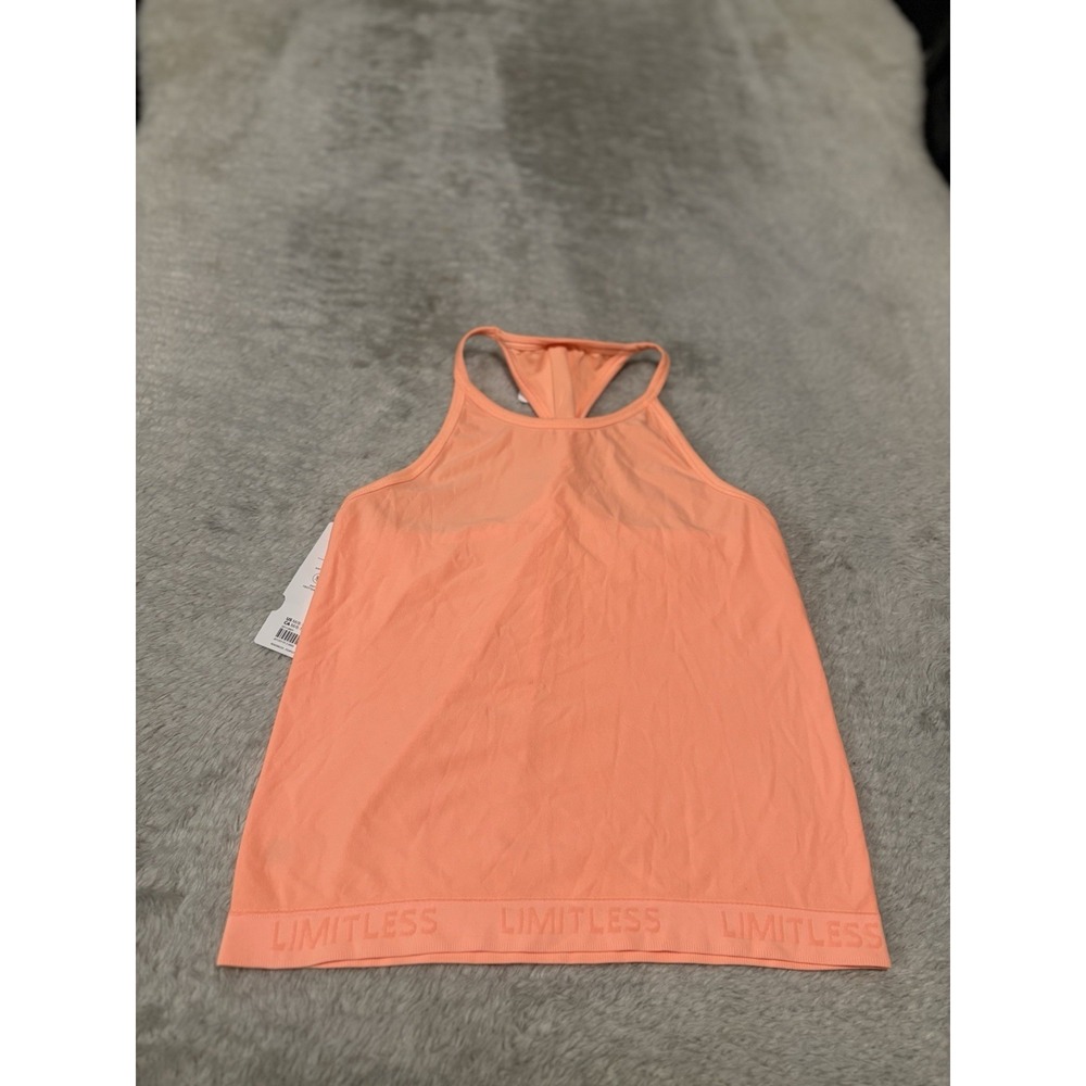 New Athleta‎ Girl Girls Twist Around Tank Top Size M 8-10 Orange Athletic Top